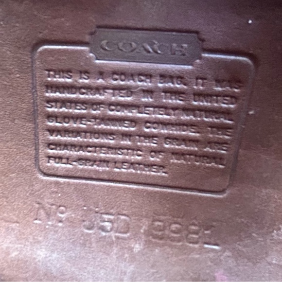 Vintage Coach Watson bag in Mahogany with brass, #9981 - Picture 11 of 12